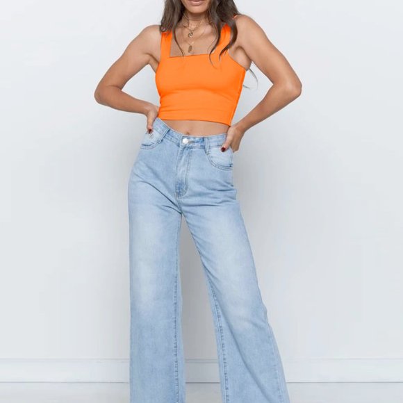 Women Summer Top Orange - Picture 3 of 6